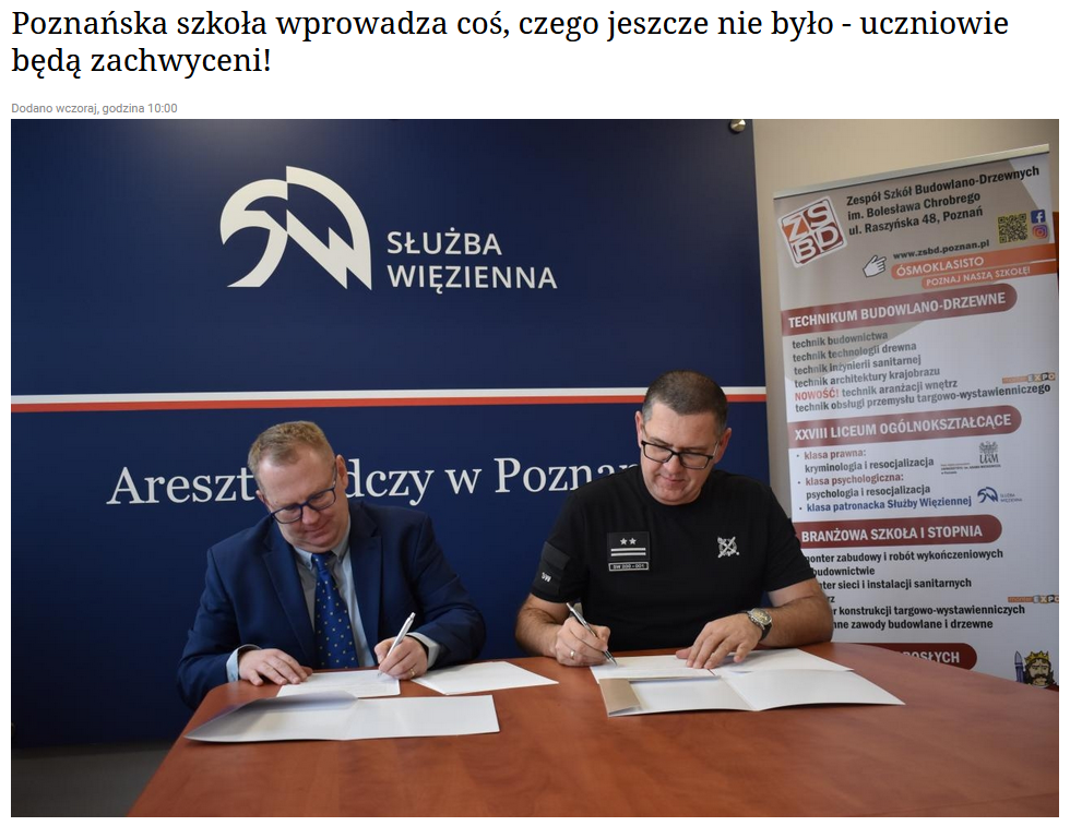 O naszej szkole na Epoznan...