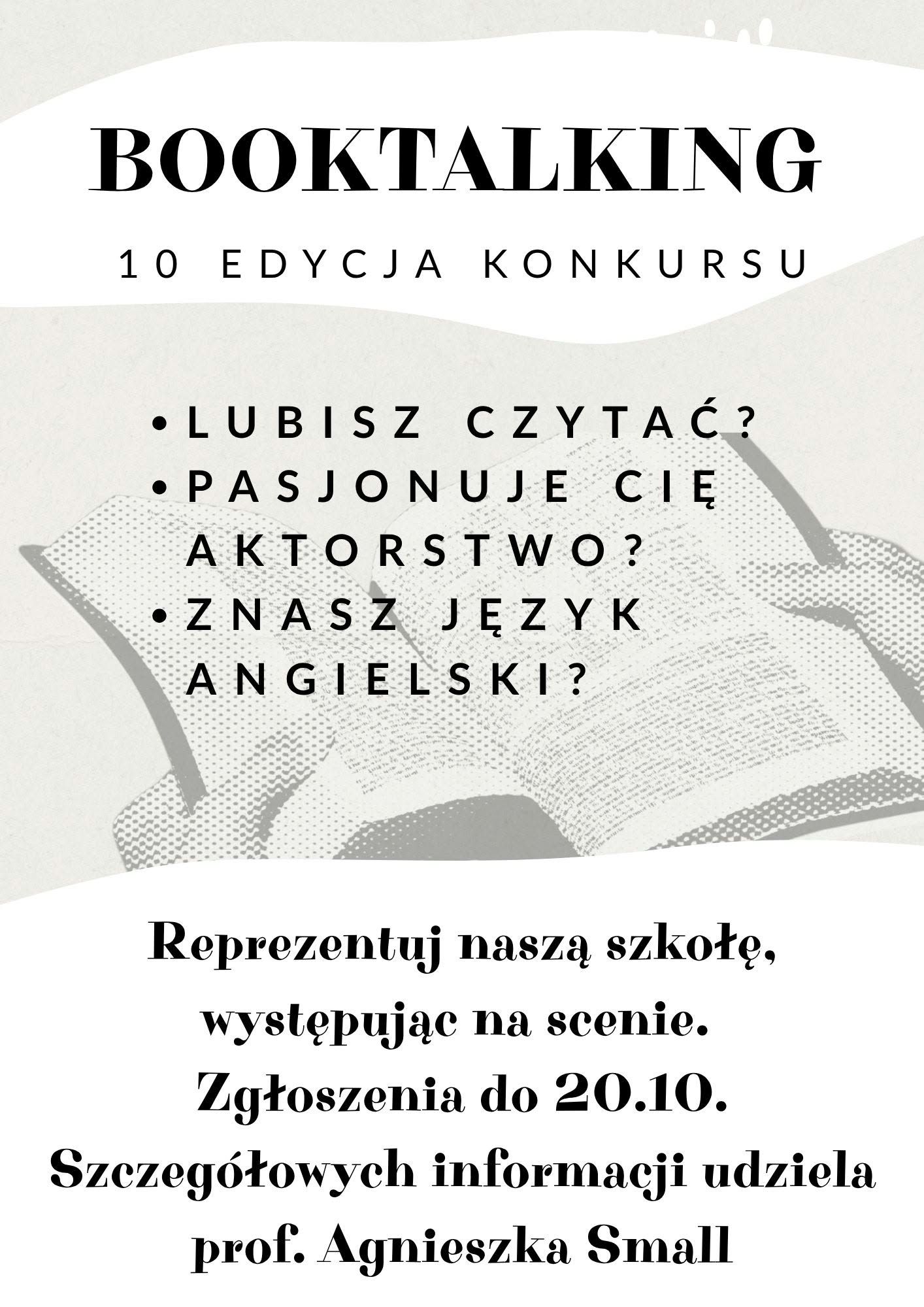 Zapraszamy do udziału w konkursie Booktalking