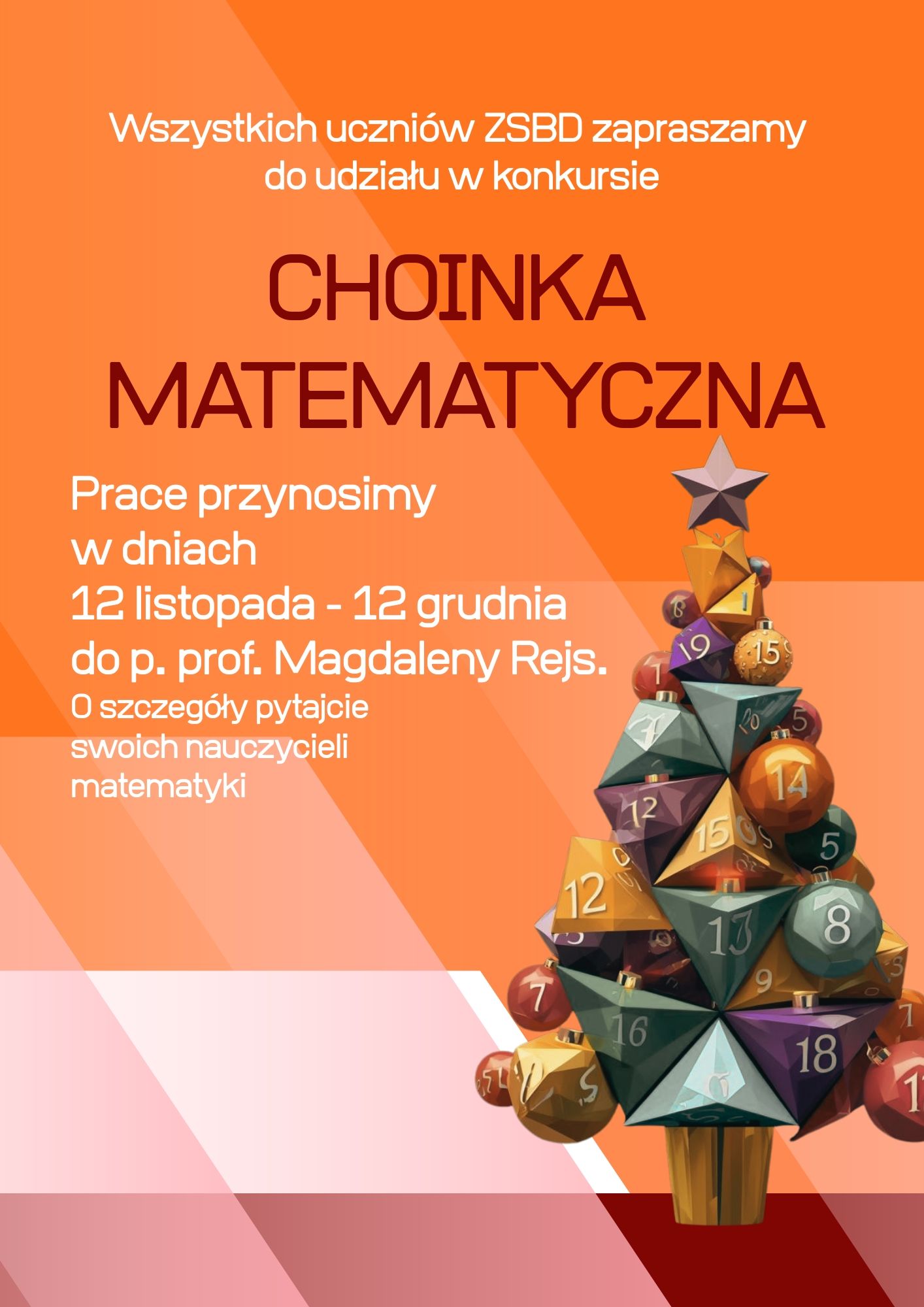 Ruszył konkurs na choinkę matematyczną!