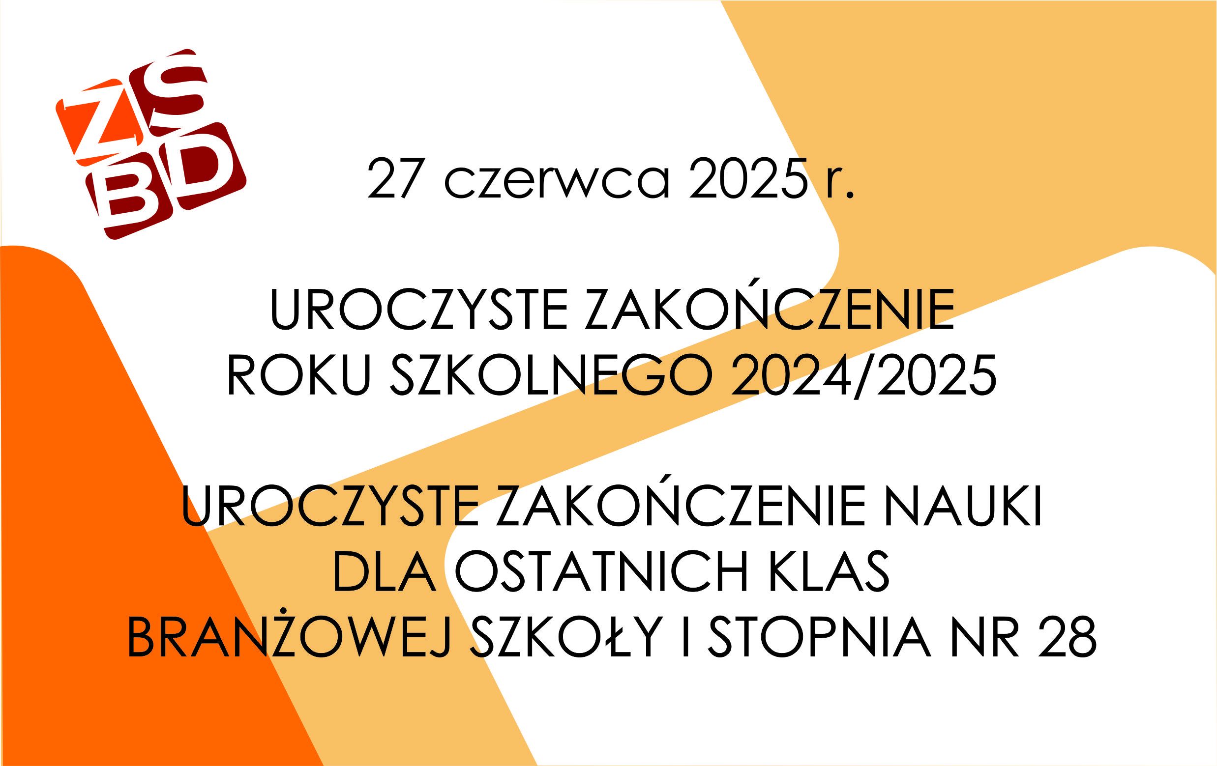 Uroczyste zakończenie roku szkolnego 2024/2025